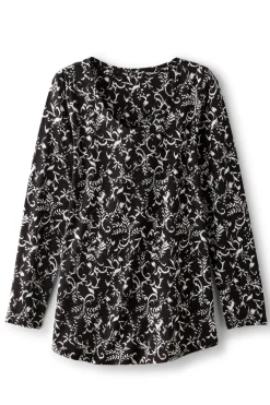 Discount Soft Surroundings Soft Essential Supima Isabel Long Sleeve Tunic