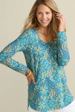 Discount Soft Surroundings Soft Essential Supima Isabel Long Sleeve Tunic