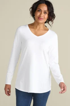 Discount Soft Surroundings Soft Essential Supima Isabel Long Sleeve Tunic