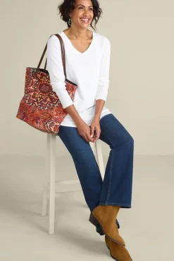 Discount Soft Surroundings Soft Essential Supima Isabel Long Sleeve Tunic