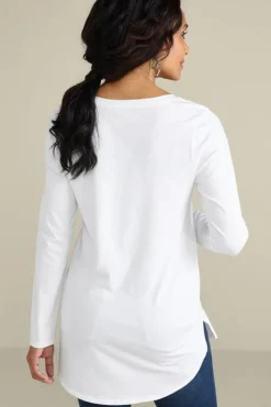 Discount Soft Surroundings Soft Essential Supima Isabel Long Sleeve Tunic