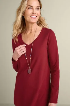 Discount Soft Surroundings Soft Essential Supima Isabel Long Sleeve Tunic