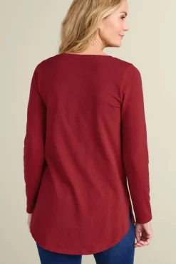 Discount Soft Surroundings Soft Essential Supima Isabel Long Sleeve Tunic