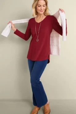 Discount Soft Surroundings Soft Essential Supima Isabel Long Sleeve Tunic