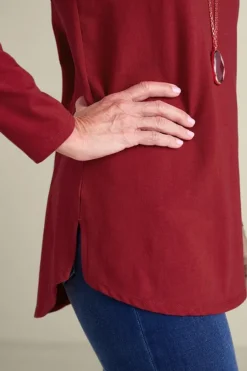 Discount Soft Surroundings Soft Essential Supima Isabel Long Sleeve Tunic