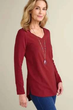 Discount Soft Surroundings Soft Essential Supima Isabel Long Sleeve Tunic