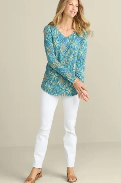 Discount Soft Surroundings Soft Essential Supima Isabel Long Sleeve Tunic