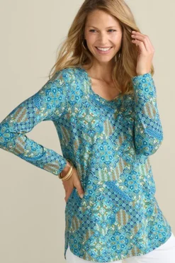 Discount Soft Surroundings Soft Essential Supima Isabel Long Sleeve Tunic
