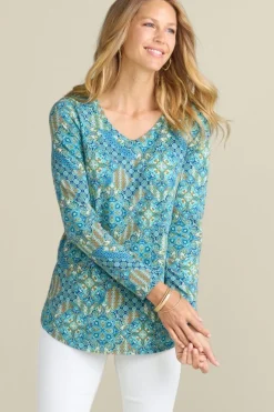 Discount Soft Surroundings Soft Essential Supima Isabel Long Sleeve Tunic