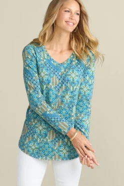 Discount Soft Surroundings Soft Essential Supima Isabel Long Sleeve Tunic