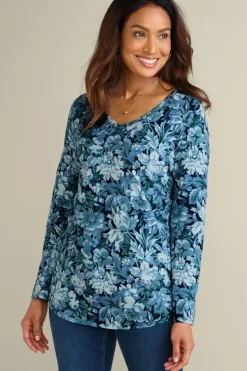Discount Soft Surroundings Soft Essential Supima Isabel Long Sleeve Tunic