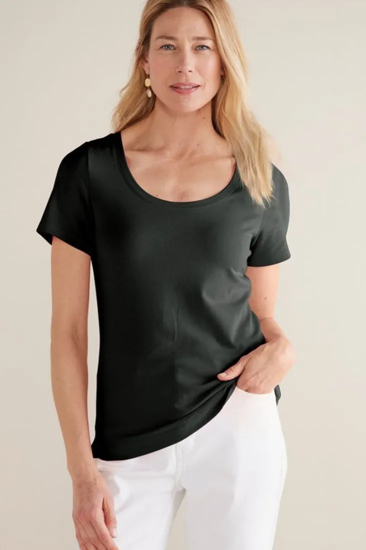 Online Soft Surroundings Soft Essential Supima Short Sleeve Tee