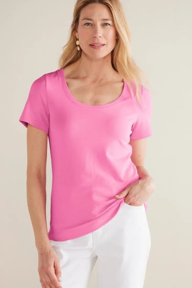 Online Soft Surroundings Soft Essential Supima Short Sleeve Tee
