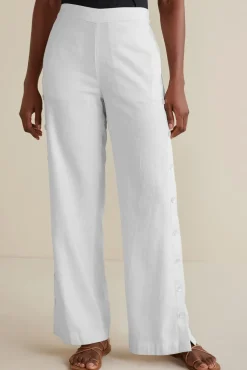 Hot Soft Surroundings Sonoma Linen Blend Wide Leg Pants
