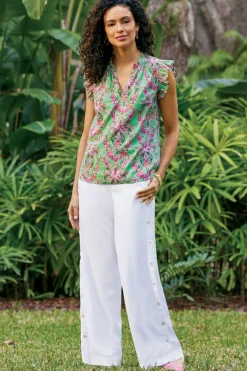 Hot Soft Surroundings Sonoma Linen Blend Wide Leg Pants