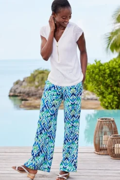 Hot Soft Surroundings Sonoma Linen Blend Wide Leg Pants