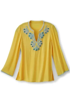 Best Soft Surroundings Soraya Embellished Tunic Sunstruck
