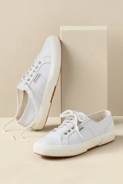 Outlet Soft Surroundings Superga Leather Sneaker OpticalWhiteFavorio
