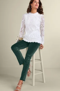 New Soft Surroundings Sutton Velveteen Pull-On Slim Leg Pants