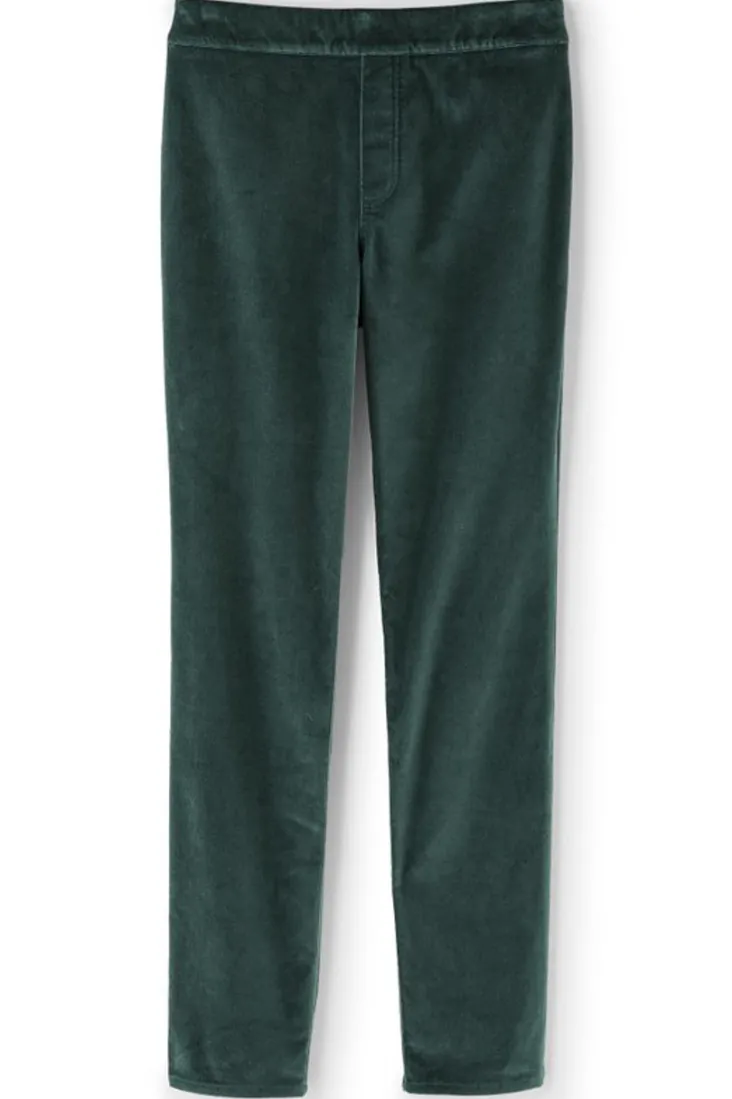 New Soft Surroundings Sutton Velveteen Pull-On Slim Leg Pants
