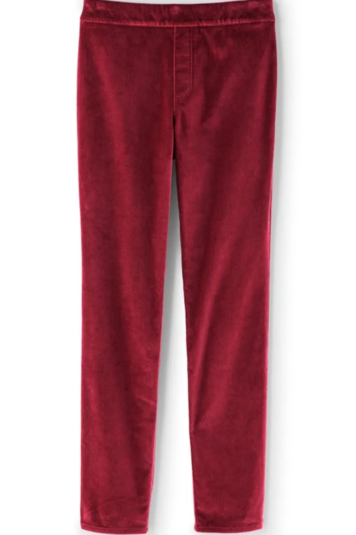 New Soft Surroundings Sutton Velveteen Pull-On Slim Leg Pants