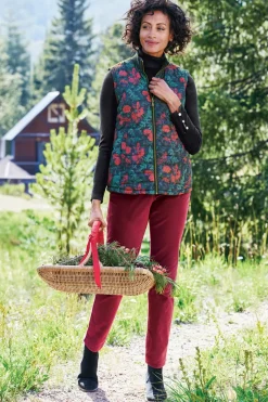 New Soft Surroundings Sutton Velveteen Pull-On Slim Leg Pants