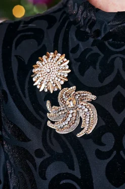 Outlet Soft Surroundings Swirl Around Burst Brooch Gold