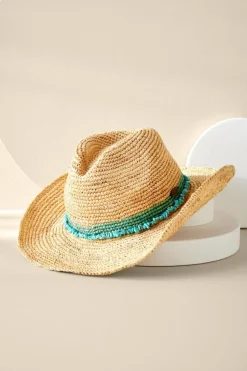 Discount Soft Surroundings Tahitian Cowboy Hat Turquoise