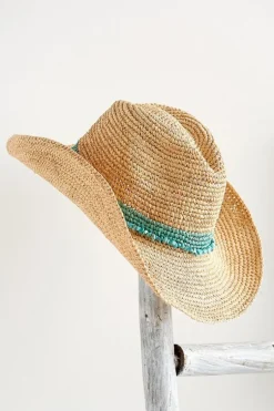 Discount Soft Surroundings Tahitian Cowboy Hat Turquoise