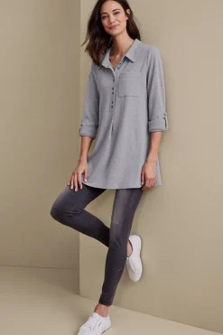 Outlet Soft Surroundings Take It Easy Top MediumHeatherGrey