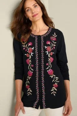 Online Soft Surroundings Talulla Embroidered Tunic BlackBeauty