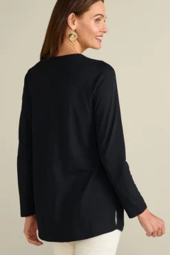 Online Soft Surroundings Talulla Embroidered Tunic BlackBeauty
