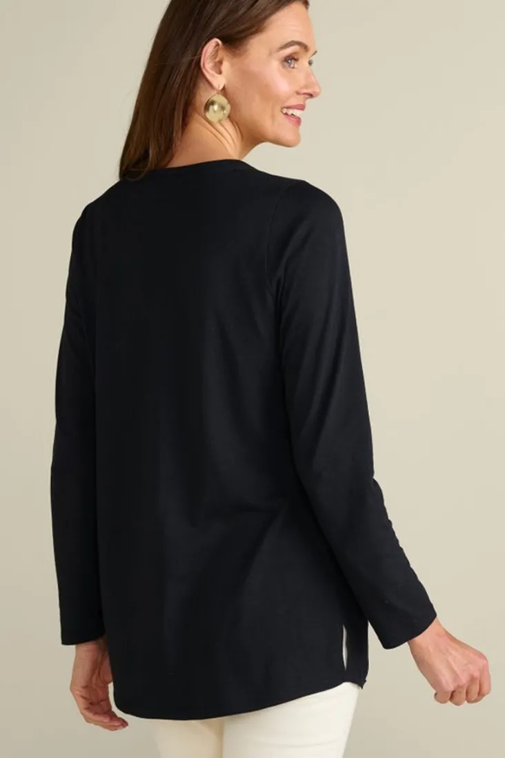 Online Soft Surroundings Talulla Embroidered Tunic BlackBeauty