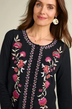 Online Soft Surroundings Talulla Embroidered Tunic BlackBeauty