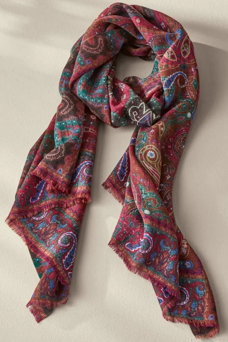 Best Soft Surroundings Tamara Paisley Scarf Multi