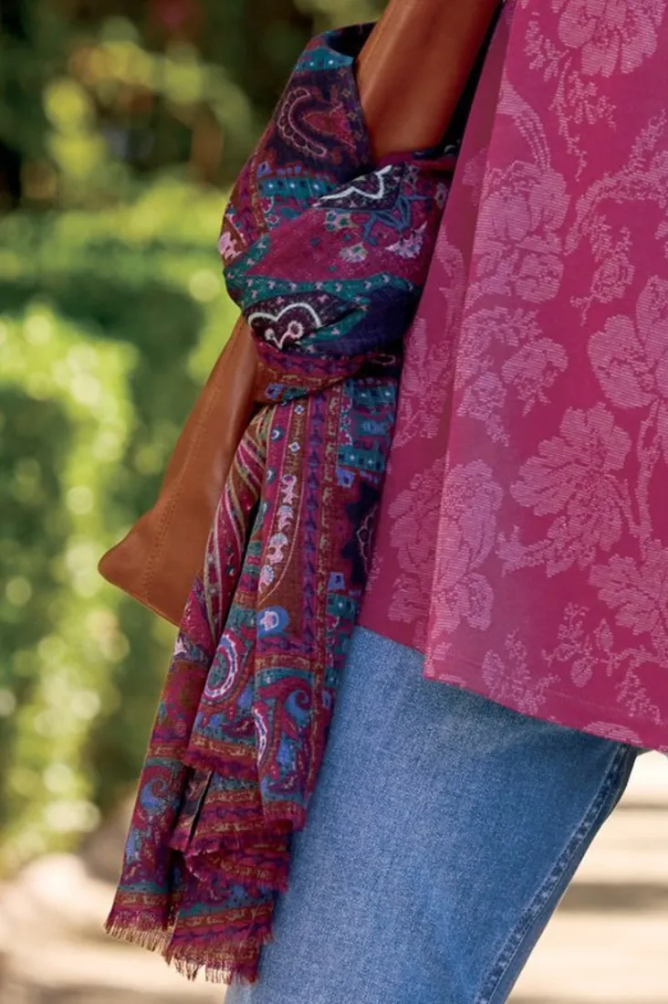 Best Soft Surroundings Tamara Paisley Scarf Multi
