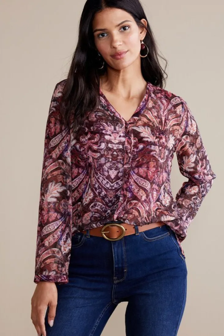 New Soft Surroundings Tasha Top MultiTapestry