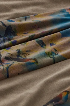 Clearance Soft Surroundings Tea Gardens Topper Brown/Teal