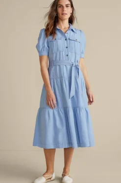Online Soft Surroundings Tenley Midi Dress LightDenim