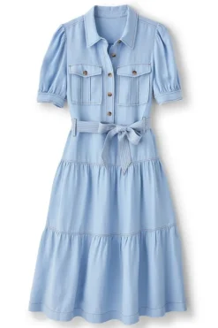 Online Soft Surroundings Tenley Midi Dress LightDenim