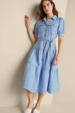 Online Soft Surroundings Tenley Midi Dress LightDenim