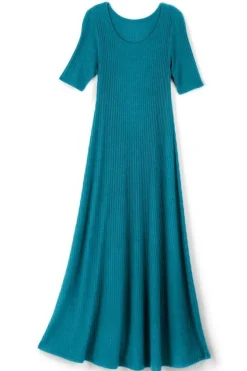 Discount Soft Surroundings Textured Short Sleeve Santiago Dress