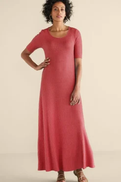 Discount Soft Surroundings Textured Short Sleeve Santiago Dress