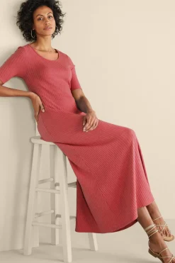 Discount Soft Surroundings Textured Short Sleeve Santiago Dress