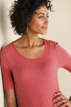Discount Soft Surroundings Textured Short Sleeve Santiago Dress
