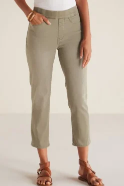 Sale Soft Surroundings The Ultimate Denim Pull-On Crop White