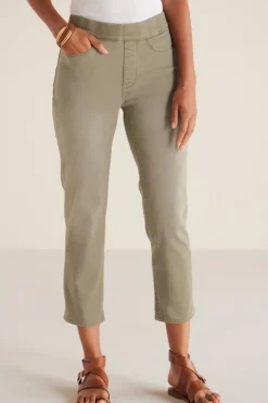 Sale Soft Surroundings The Ultimate Denim Pull-On Crop White
