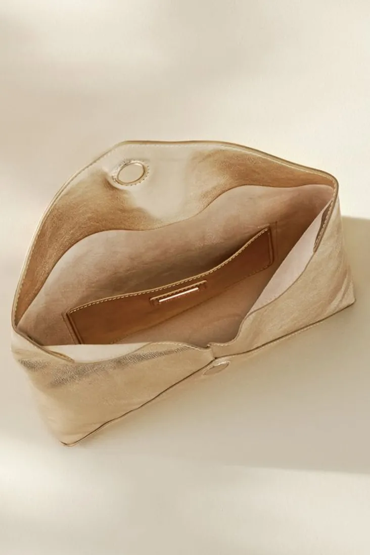 Clearance Soft Surroundings Tindra Envelope Clutch Gold