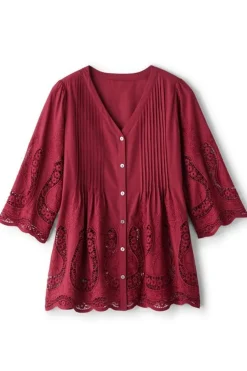 Online Soft Surroundings Trella Eyelet Top