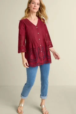 Online Soft Surroundings Trella Eyelet Top